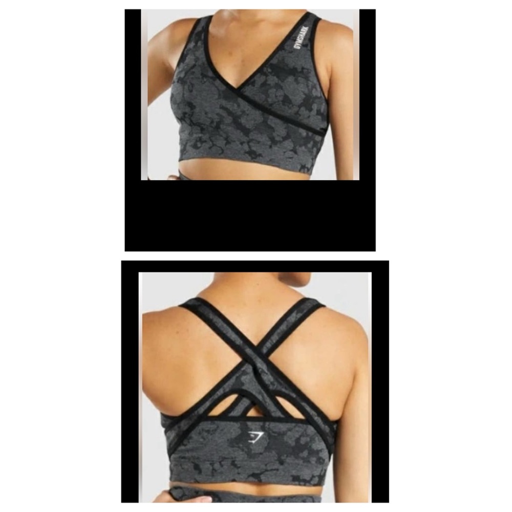 GYMSHARK Adapt Sports Bra Criss Cross Back & Crossover  Front size S
